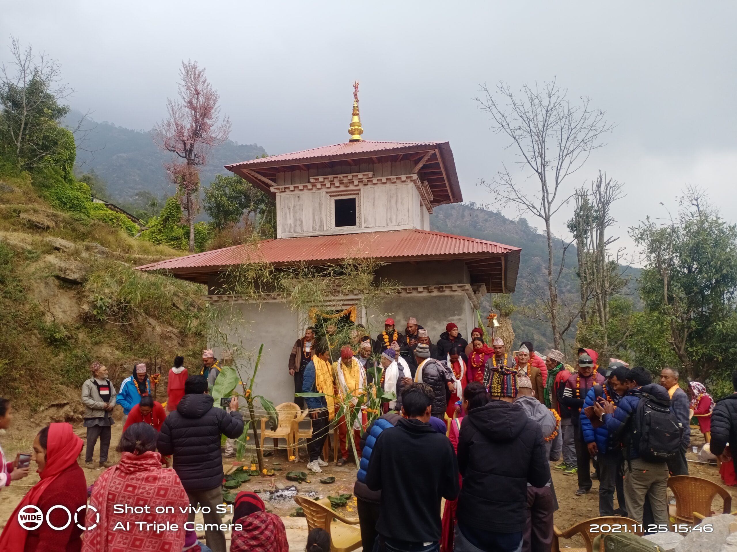 रामेछापको पत्करीमा शिव पार्वतीको मन्दिर उद्घाटन
