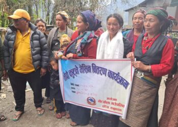 शिङ्सालुङ भोटखोलामा कोदो कुट्ने मेसिन वितरण