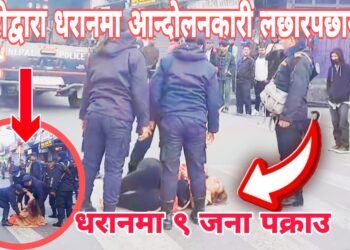 यातायातमा कडाइ गर्दा ९ जना पक्राउ आन्दोलनकारी लछारपछार(भिडियो सहित )
