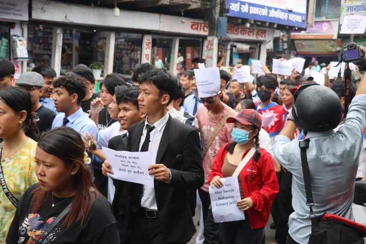 जेन्जी आन्दोलन धरानको गतिविधि फोटो भिडियो
