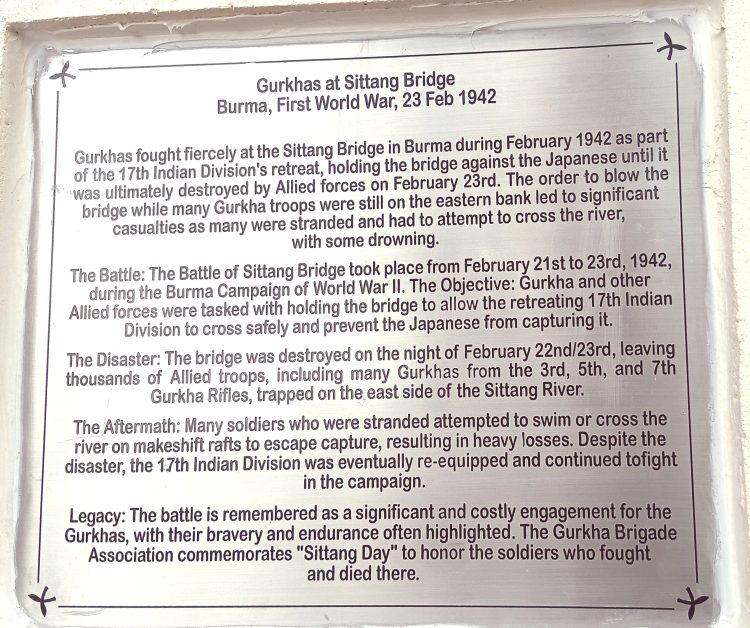 Gurkhas at Sittang Bridge: A Tale of Bravery and Tragedy, सिताङ पुलमा गोर्खाहरू: बहादुरी र त्रासदीको कथा