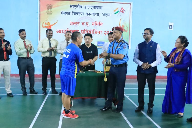 पीपीओ धरानमा सातौं अन्तर भुपु सैनिक ब्याडमिन्टन प्रतियोगिता सम्पन्न, बिजेता भए धरान 