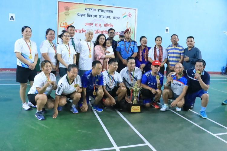 पीपीओ धरानमा सातौं अन्तर भुपु सैनिक ब्याडमिन्टन प्रतियोगिता सम्पन्न, बिजेता भए धरान 