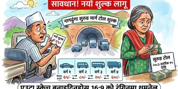 नागढुंगा सुरुङ मार्गमा कार्तिक १५ देखि टोल शुल्क उठाइने